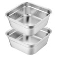 thumbnail image 1 of 1 Set Colander with Basin Fine Mesh Colander Mixing Basin Vegetable Fruit Drain Basket 24cm, 1 of 4