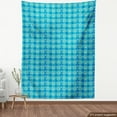thumbnail image 3 of Ambesonne Sea Shells Fabric by the Yard Upholstery, Plaid Pattern Marine, 5 Yards, Mint Green Blue White, 3 of 4
