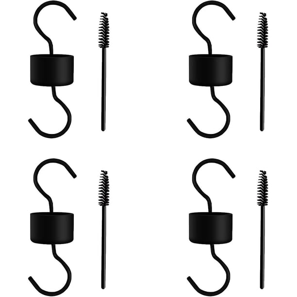 Ganchos para colgar comederos de colibríes y oropéndolas, paquete de 4 ganchos para accesorios y 4 cepillos limpios, protector de hormigas para exteriores