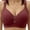 Womens Bras Wine, variant on ylioge 2X-5X Womens Plus Size Bras No Underwire Push Up Bralettes Ladies Casual Solid Color Breathable Lightweight Support Loungewear Underwear Bra