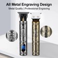 thumbnail image 4 of 4pcs/set Hair Cutting Kit Electric Clippers LCD Digital Display Home Hair Trimmer USB Rechargeable Hair Cutting Machine Salon Apron Neck Duster Brush Comb, 4 of 7