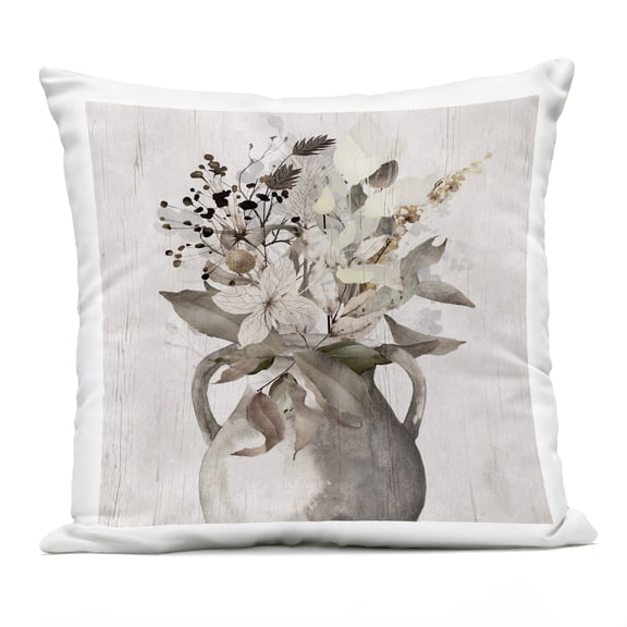 Stupell Industries Rustic Cottage Bouquet Design by Val Rhodes Outdoor Printed Pillow