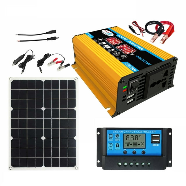 Yeacher Solar Panel System 18V 20W Solar Panel 30A Charge Controller with Dual USB Car