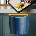 thumbnail image 1 of Papelera de cocina montada en la pared | Bote de basura de plástico con tapa para baño, dormitorio, cocina | Ahorro de espacio, control de olores, organizador multifunción | Blanco/Azul/Amarillo |, 1 of 6