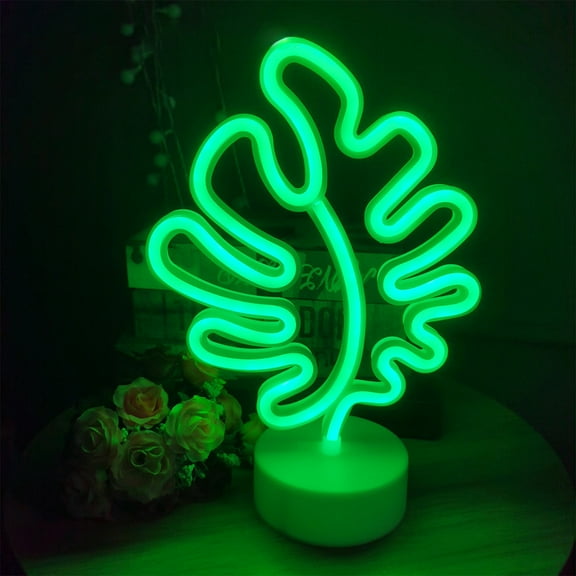 Zxsyw LED Neon Light - Decorative Foliage Atmosphere Light, USB & Battery Powered Room Ambiance for Home Decor and Party Decorations, Ideal Wall Art for Indoor Design