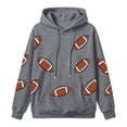 thumbnail image 5 of CAIXIA Game Day Sweatshirt for Women Football Funny Graphic Print Hoodies Casual Fall Season Pullover Tops with Pockets, 5 of 6