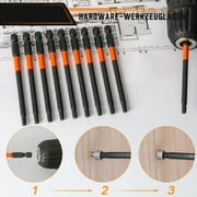 10pcs H4 Hex Driver Set, 1/4 Inch Hex Bits Set, 100mm Magnetic Hex Shank Allen Key Drill Set
