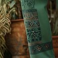 thumbnail image 4 of SGFCWSX Mens Harem Pants Elastic Waist Drawstring Patchwork Loose Boho Hippie Beach Casual Pants Green Size 2XL, 4 of 5