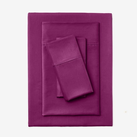 Brylanehome Bed Tite 500-Tc Cotton/Poly Blend Sheet Set - Full  Plum Brylanehome Bed Tite 500-Tc Cotton/Poly Blend Sheet Set - Full  Plum.Now there’s a sheet that won’t shift or slip no matter how much you move around when you sleep. Bed Tite™ Sheet Set keeps you cool and comfortable all night long with a fitted sheet with one-piece seamless construction to stay in place and fits a 20  mattress just as perfectly as a 7  one. Fits mattresses 7 -20 Cotton/polyesterMachine washImported Full sheet set includes:One 81  W x 96  L flat sheetOne 54  W x 75  L fitted sheet with 16  deep pocketTwo 20  W x 30  L standard pillowcases Queen sheet set includes:One 90  W x 102  L flat sheetOne 60  W x 80  L fitted sheet with 16  deep pocketTwo 20  W x 30  L standard pillowcases King sheet set includes:One 108  W x 102  L flat sheetsOne 78  W x 80  L fitted sheet with 16  deep pocketTwo 20  W x 40  L king pillowcases. ABOUT THE BRAND: Making Homes Beautiful. Since 1998  BrylaneHome has been dedicated to offering colorful comfort  classic design with a twist and outstanding value—so you can furnish your home with unique personal style. From easy updates to classic pieces to invest in  we provide solutions for every room. We strive to help you create a home you love to live in  at a price you can live with. BrylaneHome—Be Colorful. Be Comfortable. Be Home.