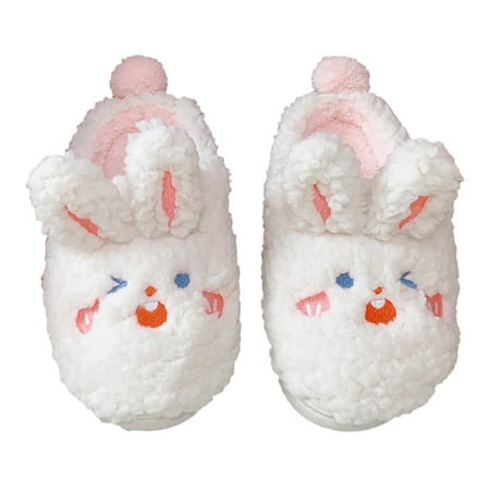 

GNEIKDEING Cute Animal Slippers For Women Winter Warm House Slippers Soft Shoes Gift on Clearance