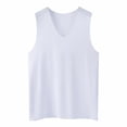 thumbnail image 2 of Women's Sleeveless Tank Top, Loose Fit Casual Turtleneck Blouse with Wide Straps, Solid Color Vest for Daily Wear, Street Fashion and Versatile Outfits-White, 2 of 9
