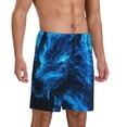 thumbnail image 2 of Sikiie Ice Blue Fire Wolf Mens Pajama Shorts, Lightweight Lounge Pant with Pockets Soft Sleep Pj Shorts for MenLarge, 2 of 6