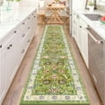 thumbnail image 6 of Findosom Washable Runner Rug 2'x10' Non-slip Kitchen Runner Rug, Vintage Paisley Runner Rugs Soft Distressed Carpet Boho Runner Rug for Hallway Bedroom Laundry Entryway,Green, 6 of 9