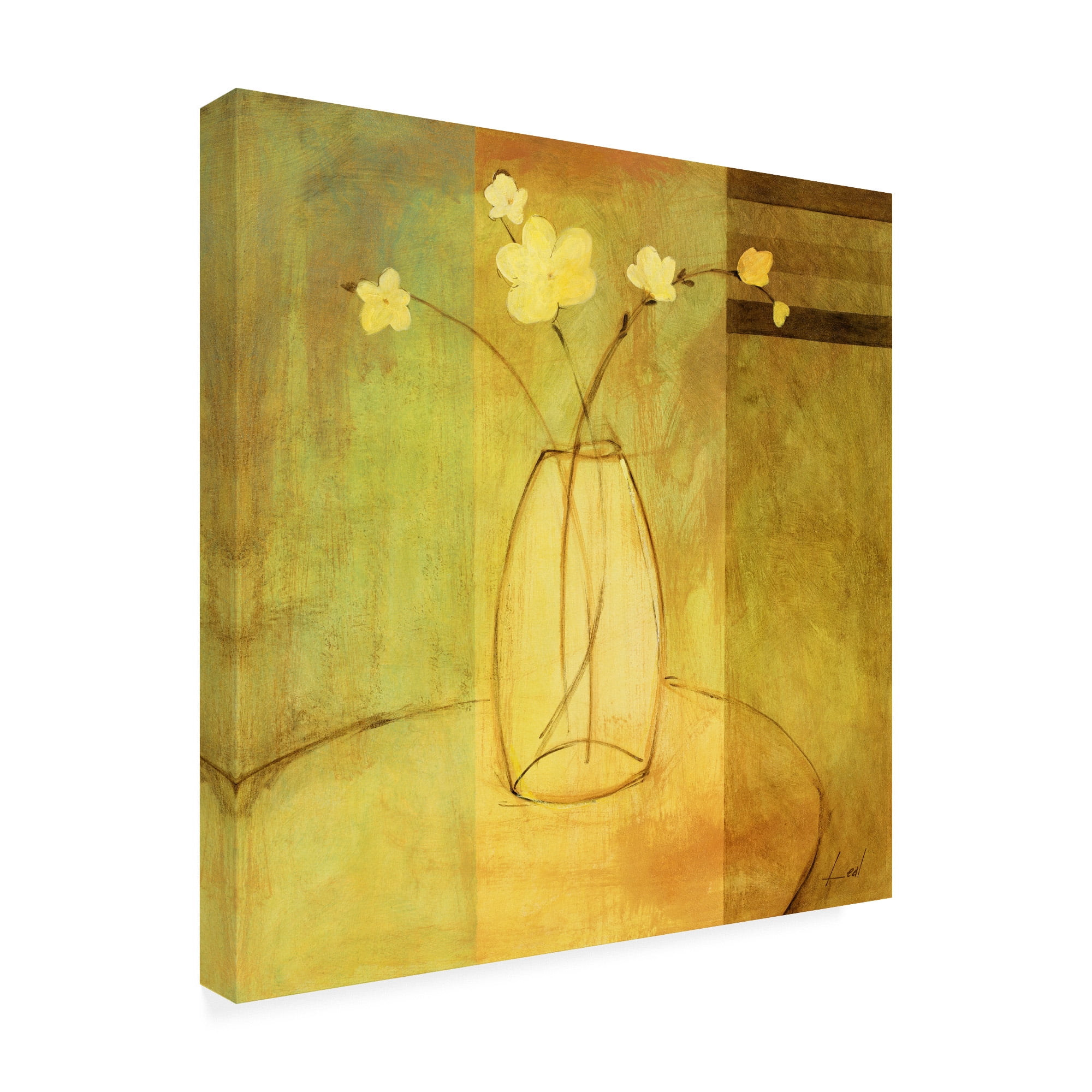 Trademark Fine Art 'Flowers In Glass Vase 1' Canvas Art by Pablo Esteban