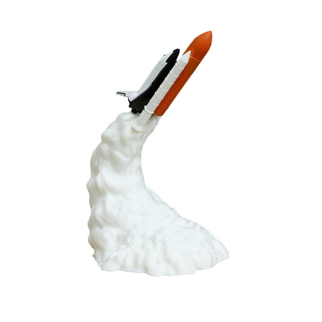 MasteelfCA 3D Printed Lamp Shape Lamp Delicate Unique Night Light Creative Space Shuttle Decoration For Home Bar Cafe (Pattern I)