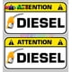 thumbnail image 4 of Atención carburante de gasoil diésel, atención esencia SUPER 95 98 carburante pegatinas de vinilo autopartes calcomanías de ventana PVC, 4 of 4