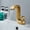 Gold, variant on SOKNARKU Bathroom Sink Basin Waterfall Faucet Brass Deck Mount Single Hole Single Handle Cold And Hot Mixed Modern Creative Design Tap Including Two US Standard 3/8 Hoses Polished Chrome