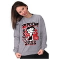 thumbnail image 4 of Kanji Style Betty Boop Major Sass Women Plus Size Sweatshirt Brisco Brands 2X, 4 of 5