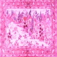 thumbnail image 1 of Ahgly Company Indoor Square Animal Pink Traditional Area Rugs, 6' Square, 1 of 4