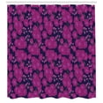 thumbnail image 3 of Ambesonne Orchids Shower Curtain, Romantic Branches, 69"Wx75"L, Magenta Night Blue, 3 of 3