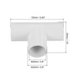 thumbnail image 2 of Uxcell 6Pcs Conduit Coupler T-Shaped Fittings Pipes Vinyl Tubing Pipe Connectors 20mm 3 Ways, 2 of 7