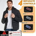 thumbnail image 2 of Heated Jackets for Men Women with 21 Heating Zones USB Smart Warming Hoodie Winter Thermal Puffer Jacket Unisex, 2 of 8