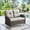 Beige, variant on Gymojoy Outdoor 2-Person Wicker Rocking Bench,Patio Glider Porch Loveseat 2 Seater Couch Sofa with Cushions for Backyard,Porch,Balcony