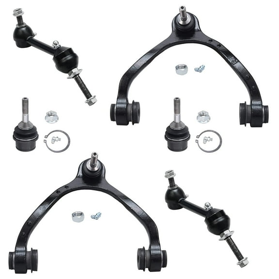 Detroit Axle - Front End 6pc Suspension Kit for 2003-2011 Grand Marquis Crown Victoria Town Car, 2003-2004 Marauder, 2 Upper Control Arms 2 Lower Ball Joints 2 Sway Bars Replacement