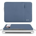 thumbnail image 2 of Mosiso Polyester Vertical Style Water Repellent Laptop Sleeve Case Bag Cover with Pocket for MacBook Air 15 inch M3 A3114 M2 A2941 2023 2024 / Pro 15 inch A1990 A1707, Steel Blue, 2 of 5