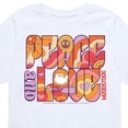 thumbnail image 3 of Woodstock - Peace & Love Pattern - Toddler & Youth Short Sleeve Graphic T-Shirt, 3 of 5