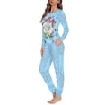thumbnail image 2 of FKELYI Easter Rabbit Pajama Set of 2 Casual Pj Loungewear Tops and Pants Snug-Fit Elastic Flower Butterfly Long Sleeve Pajamas for Women Size 4XL, 2 of 4