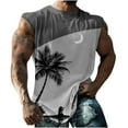 thumbnail image 1 of Débardeur pour Homme Homme Décontracté Mode Imprimé Chandail à Enfiler Col Rond Débardeurs de Sport Gilet, 1 of 8
