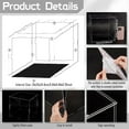 thumbnail image 3 of Clear Acrylic Display Case with Black Base & 4 Pcs Rubber Rings 10x10x10 Inch Cube Clear Self-Assembly Acrylic Box Dustproof Protection Showcase, 3 of 8