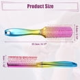 thumbnail image 3 of Unique Bargains Cepillo de pelo para desenredar para mujeres, cepillo de viaje, cepillo de peluquero, herramientas para cabello rizado y ondulado, arcoíris, 3 of 7