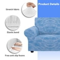 thumbnail image 6 of XYZCANDO Blue Stretch Sofa Slipcover 1 Piece Beach Tropical Couch Cover, 1 Seater Soft Elastic Bottom Sofa Slipcover for Living Room, 6 of 6