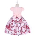 thumbnail image 2 of Cosplay Life Floral Dress For Girls and Young Adults Fashion Flower Waistline Kids Party Festival Dress Ages 5-9 Years Old (Red, 6yrs), 2 of 3