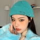 thumbnail image 3 of Gorro de punto de hilo de lana para mujer, gorro de lana cálido, gorro de calavera de punto, anillo de Metal con reborde, Hip Hop, Color sólido, Otoño e Invierno, 3 of 5