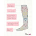thumbnail image 3 of MeMoi Dazzling Hearts Cotton Blend Knee High Socks - Girls - Female, 12, Light Gray, 3 of 7