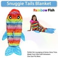 thumbnail image 4 of Snuggie Tails Rainbow Fish Blanket For Kids, 4 of 4