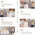 thumbnail image 3 of XYQXYQ Ensemble de Boîtes en Céramique pour Comptoir de Cuisine - un Ensemble de 3 Boîtes de Cuisine avec Étagère à Niveaux, Conteneurs Hermétiques pour Farine et Sucre, Stockage de Café et Thé (Blanc), 3 of 8