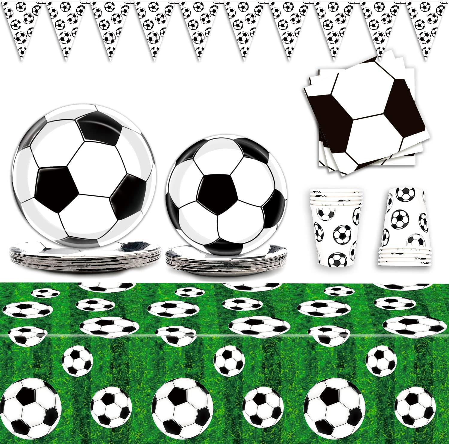 Birthday Party iMagitek 48 Pack Soccer Ball Cupcake Toppers Decorations for Soccer Ball Theme Party Baby Shower 