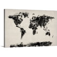 thumbnail image 1 of Great BIG Canvas | "Abstract Black and White world map" Canvas Wall Art - 30x20, 1 of 2