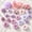 Purple, variant on Kicpot 21Pcs Flowers Boho Hair Barrettes Hawaiian Silk Flower Clips Pinkish-Purple Floral Bride Headpiece