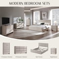 thumbnail image 4 of Aitjunz 54.7" Tall Dresser, Modern 7 Dressers & Chests of Drawers for Bedroom, Wood Dresser w/ Rounded Corner & Handless Design for Living Room, Cream, 4 of 7