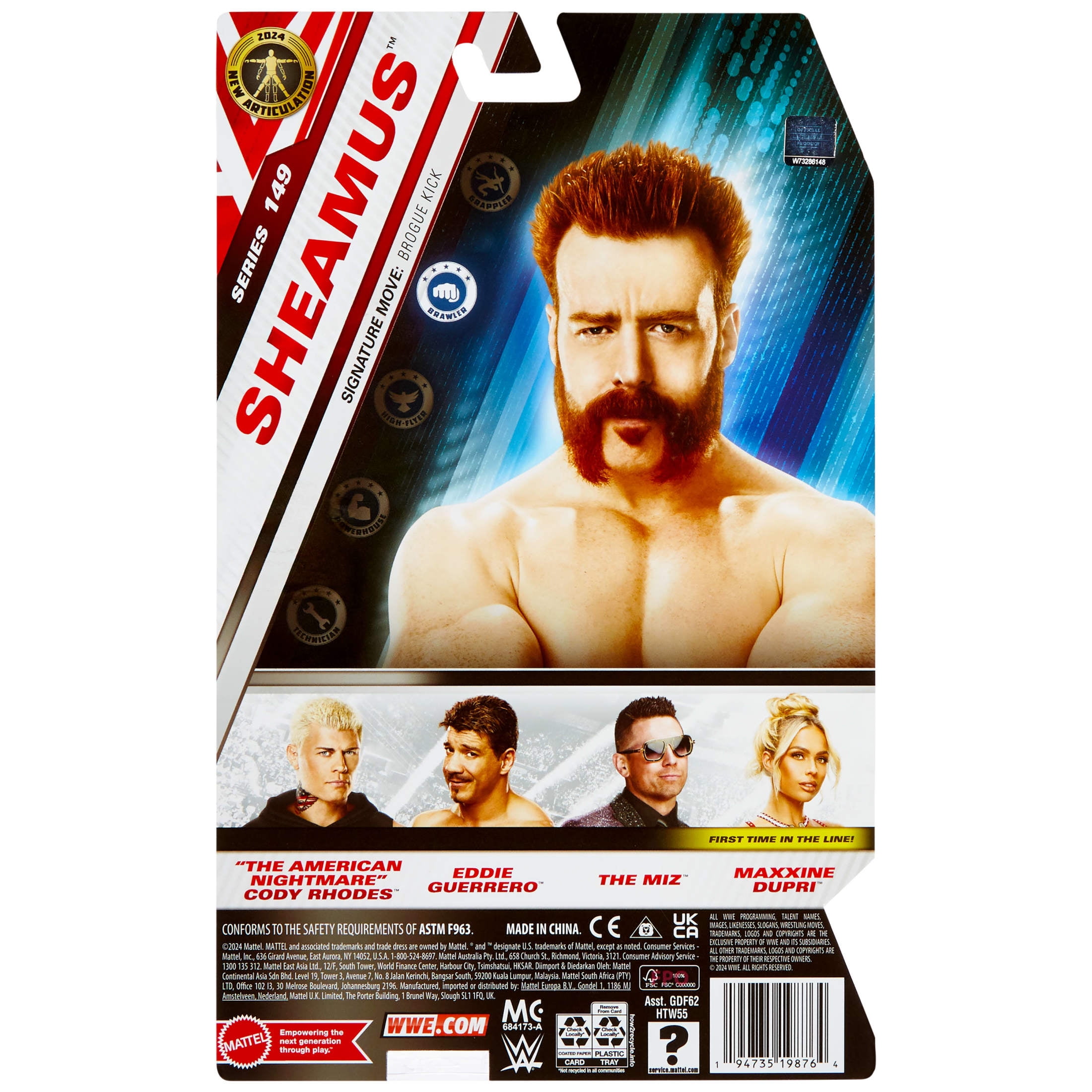 WWE Sheamus Action Figure, 6-inch Collectible Superstar with Articulation & Life-like Look