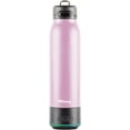 thumbnail image 2 of Vacuum Insulated Premium Water Bottle with Rechargeable Bluetooth Speaker - Steel Double Wall Design + Lights - PINK, 2 of 7
