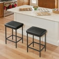 thumbnail image 6 of Homefun Bar Stools Set of 4, 25'' Counter Height(Backless),PU Leather Kitchen Stools Chairs Island Counter, 6 of 7