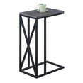 thumbnail image 3 of HomeStock Southwestern Style C End Table, C-Shaped Modern Design, Powder-Coated Metal Frame with Particleboard Top, Black Finish, 15.75" L x 10" W x 24.25" H, 3 of 7