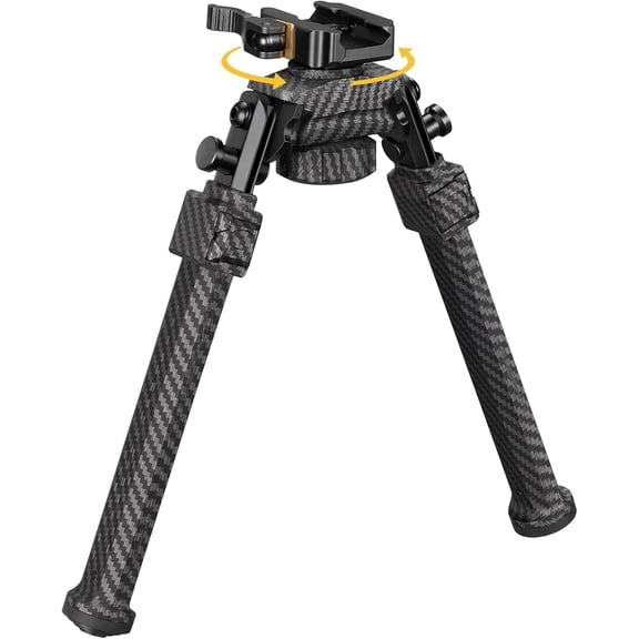 SharpOptics Lightweight Carben Fiber Bipod Height Adjustable Bipod for Outdoor