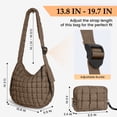 thumbnail image 2 of Puffer Tote Bags Adjustable Shoulder Strap Curry, 2 of 7